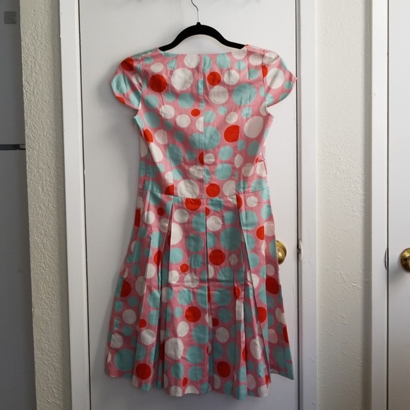 Vintage-Inspired Cotton Candy Polka Dot Dress - Picture 2 of 3
